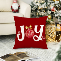 Joyeux noël oreiller rouge joie taie d'oreiller couverture intérieur coussins housse de coussin pour la décoration intérieure
