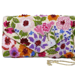 Premium Classic Fashion Casual Pearl Beadwork Saffiano <b>Clutch</b> Bag-Lightweight PU Leather for <b>Weddings</b> Celebrations Wholesale - Product Image 1
