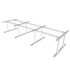 TIO HBTO011 Modern Minimalist 6-Seater Cluster <b>Office</b> <b>Desk</b> <b>Foldable</b> Automatic for Bedroom Hospital Use Made Steel Melamine Wood - Product Image 6