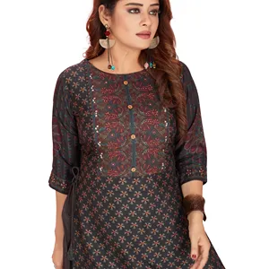 Ropa de moda para todos los días, Ropa Étnica para mujer, conjunto de Kurta indio para fiestas y ocasiones festivas DE LA India - Product Image 1