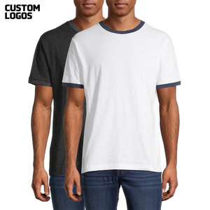 Camiseta Unisex de Algodón con Ribete en Contraste, Camiseta de Algodón para Hombre, Impresión Personalizada, Camiseta Unisex Lisa - Product Image 4