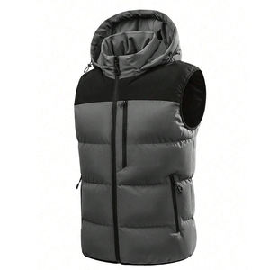 Chaleco Acolchado de Poliéster Ecológico Transpirable sin Mangas de Alta Calidad para Hombre, Chaqueta de Invierno, Chaleco con Bolsillos Delanteros, Servicio OEM - Product Image 1