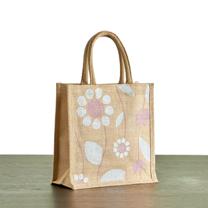 Premium Quality Extra Large Eco-friendly <b>Jute</b> Shopping <b>Bag</b> with Letter Printed Handle for Daily Use - Product Image 1
