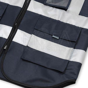 Chaleco DE SEGURIDAD reflectante de malla ligera con correas ajustables y cremallera Ideal para ropa de trabajo de verano - Product Image 5