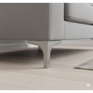 Pieds de meuble en plastique minimalistes en forme de T, robustes, argentés, 12 cm, pour canapé et armoire, pour salon - Product Image 5