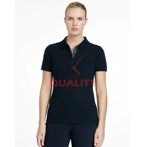 Camisa de equitación de verano para mujer, Top ecuestre transpirable, tela elástica que absorbe la humedad, tops atléticos elegantes para montar - Product Image 4