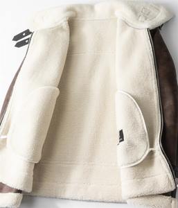 Abrigo de Cuero PU Grueso y Cálido para Hombre, Abrigo de Cuero de Lana de Cordero de Lujo, Nuevo Abrigo de Cachemira Cálido, Chaqueta de Cuero de Marca para Hombre - Product Image 3