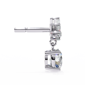 Boucles d'oreilles en diamant de laboratoire plaqué or 14 carats à la mode VVS 0.86CT D Cut IGI certifié bijoux en or blanc jaune rose pour les mariages - Product Image 3