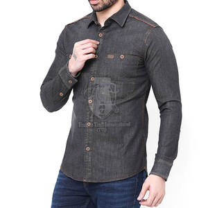 เสื้อเชิ้ตยีนส์ลำลองระบายอากาศได้ดีสำหรับผู้ชาย แห้งเร็ว เหมาะสำหรับกิจกรรมกลางแจ้ง ขายส่งราคาถูก เสื้อเชิ้ตยีนส์ผู้ชาย - Product Image 4