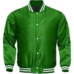 Chaquetas de manga larga de cuero con logotipo personalizado 100% Chaquetas universitarias de Letterman Chaquetas de cuero de lana - Product Image 1