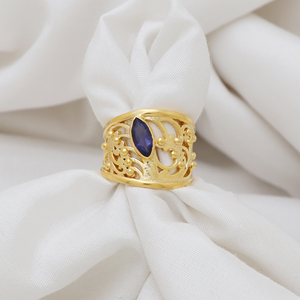 แหวนอัญมณี925ชุบทอง18K สำหรับงานแต่งงานงานปาร์ตี้วันครบรอบ - Product Image 2