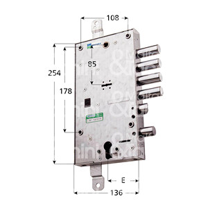 MULTI-SYSTEM <b>LOCK</b> EASY GO Apply Triple Ambidextrous Double-bit upper <b>lock</b> <b>Cylinder</b> lower <b>lock</b> - Product Image 1
