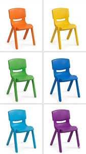 Red <b>Plastic</b> Kids Chair Stackable Resin Student Seat with Backrest for School Kindergarten Classroom - Product Image 3