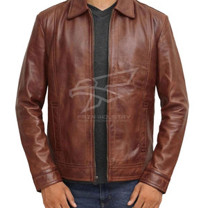 Veste en cuir design personnalisé Veste d'hiver pour hommes de couleur unie Streetwear Offre Spéciale Veste en cuir pour hommes à prix raisonnable - Product Image 2