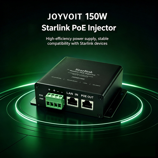 Industrial 150W MPPT Lithium Ion Monocrystalline Silicon PoE Injector BIPV Mounting 4KV Surge Protection Starlink DC Power