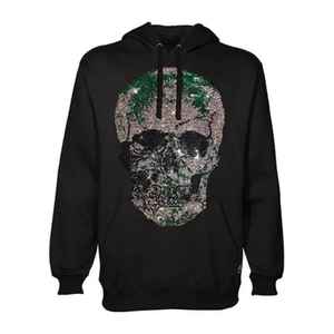 Rhinestone <b>Festival</b> <b>Hoodie</b> Oversized Fashion Hooded Sweatshirt Custom Logo Streetwear Apparel with Decorative Letter Print - Product Image 4