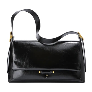 Sacs en cuir noir pour femmes, sacs à main, sacs fourre-tout grande capacité, nouveaux sacs sous le bras, sacs à bandoulière pour femmes, vente en gros - Product Image 6