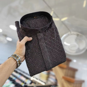 Nueva colección Heavy Banglori Silk With Mirror Work Ambos lados Diseñador Mens Kurta para fiesta y Festival Wear - Product Image 1