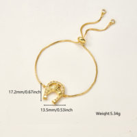 Bracciali e Braccialetti Personalizzati con Catene a Maglia Box in Ottone, Ciondoli a Forma di Cavallo, Placcati Oro 18k, con Motivi Ape, Margherita e Ferro di Cavallo per Donne e Ragazze