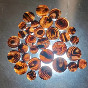 Boutons en corne de buffle d'eau de couleur naturelle polie pour les projets d'artisanat et de couture de bricolage - Product Image 3