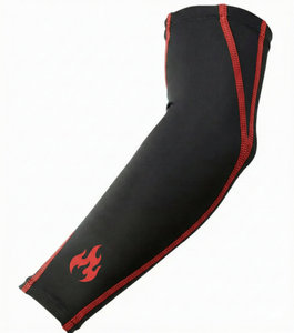 Mangas de compresión de alta calidad con estampado propio, que absorben la humedad, soporte para codo de baloncesto, diseño personalizado, proveedor al por mayor. - Product Image 1