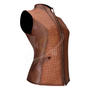 El Chaleco de cuero más vendido para mujeres adultas Cuero genuino en nuevo estilo Chaleco de cuero de moda de alta calidad - Product Image 2