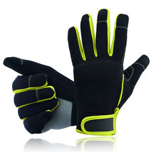 Alta calidad antideslizante cuero sintético trabajo seguridad mecánico conductor trabajo pesado seguridad mano trabajo guantes para la venta - Product Image 5