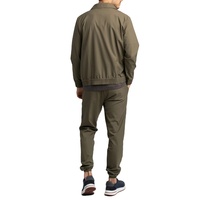 Conjunto de Traje Deportivo Premium con Logotipo Personalizado, Chaqueta y Pantalón de Poliéster/Algodón Elástico en Cuatro Direcciones, Estampado de Camuflaje/Leopardo, Cierre de Cremallera, Corte Regular