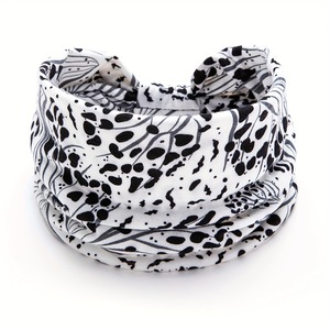 Bandeaux larges en léopard pour femmes Bandeaux élastiques antidérapants Boho Head Wraps for Workout - Product Image 4