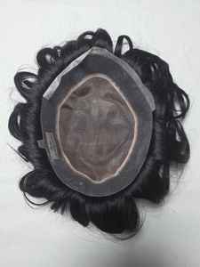 Perruque toupet en cheveux humains mono de qualité supérieure, origine Taz Hair Autriche, style Bangladesh, avec des ondulations naturelles et profondes - Product Image 4