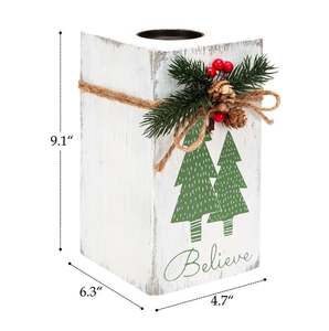 Candelabro de Madera Hecho a Mano, Portavelas, Decoración Navideña para Interiores y Exteriores, Fiestas, Decoración de Año Nuevo - Product Image 3