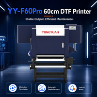 Imprimante DTF automatique YY-F60Pro 600 mm avec double tête Epson I3200-A1 et sécheur à poudre pour la production de vêtements et textiles