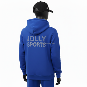 Sweat à capuche pour femme en tissu polaire GSM Premium Bleu royal Logo personnalisé en strass Vêtement d'hiver chaud et élégant Basiques pour femmes Sweats à capuche - Product Image 5