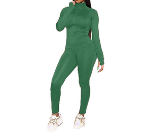 ชุดกีฬาผู้หญิง2ชิ้นชุดครอปเชิ้ตและกางเกงชุดวอร์มสีดำและสีขาวสำหรับฤดูใบไม้ผลิและฤดูใบไม้ร่วง - Product Image 6