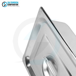 Plateau à instruments en acier inoxydable de qualité médicale avec couvercle, résistant à la corrosion manuelle pour une stérilisation à long terme - Product Image 5