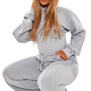 Sweats à capuche oversize pour femmes, 100% coton, tissu tricoté respirant, vêtements de détente streetwear, sweats à capuche avec logo personnalisé pour femmes - Product Image 3
