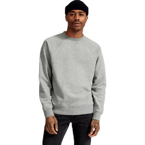 Sweat-shirt en coton pour homme à manches longues de haute qualité et abordable avec un design solide et un col rond personnalisé - Product Image 1