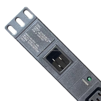 AV1P-STC112LA2 Basic Rack Mount PDU dengan Outlet IEC C13, Pemutus Sirkuit, dan Indikator Daya LED untuk Kabinet Server Pusat Data.