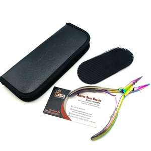 Alicates para extensiones de pelo de acero inoxidable con logotipo personalizado Arco Iris, cadena de titanio múltiple, nariz, tres agujeros, Nano Micro cuentas, logotipo personalizado - Product Image 3