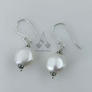 Pendientes Colgantes de Plata de Ley 925 con Perlas Barrocas, Hechos a Mano, Bonitos, de Agua Dulce, Joyería con Perlas de Piedra de Nacimiento de Junio para Mujer - Product Image 3