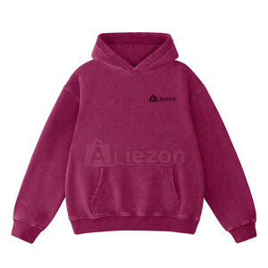 Sudaderas transpirables con lavado ácido para mujer al por mayor sudaderas con capucha con lavado ácido de color sólido de último estilo a la venta - Product Image 4