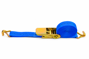 Durable 25mm Premium Polyester Ratchet Tie Strap Double-J Hooks CE Certified for Light Duty Cargo <b>Securing</b> <b>Equipment</b> - Product Image 4