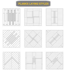 ชุดกระเบื้อง PVC ไล่ระดับสีเข้มพื้นไม้กระดานไวนิลขนาด600x600มม. กันน้ำสำหรับผนังภายในอาคารสำหรับวิลล่าและห้างสรรพสินค้า - Product Image 4