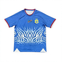 Traje de Fútbol Transpirable para Hombre Congo, de Spandex/Poliéster, Manga Corta, Estampado por Transferencia Térmica, Peso de Tela 160g, OEM/Li Dong