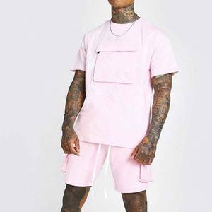 Ensemble de vêtements pour hommes 2 pièces t-shirts et shorts personnalisés grande taille ensembles de t-shirts et shorts décontractés en coton à design surdimensionné pour hommes OEM - Product Image 5