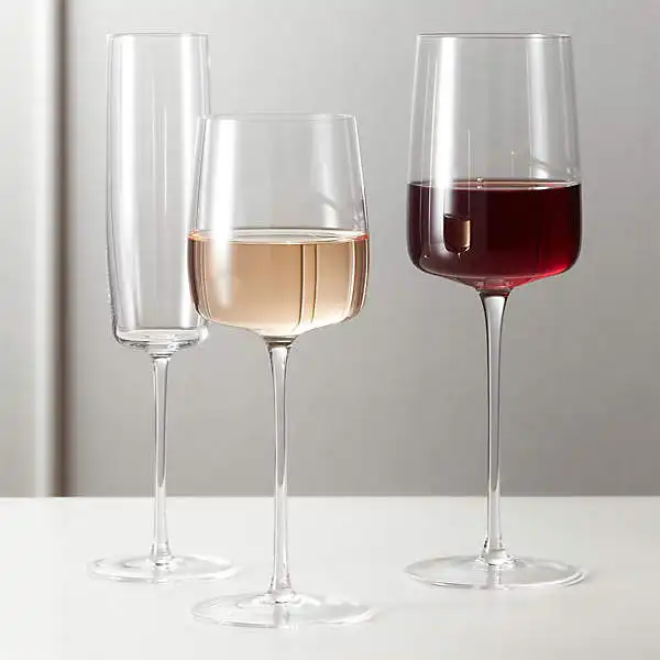 New Simple Plain High Quality Goblet Crystal Glassware Clear Sweet Wine Goblet Whisky Wine Champagne glass
