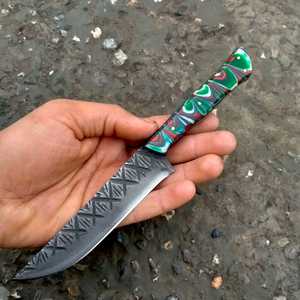 มีดเชฟมืออาชีพทำจากเหล็ก12rc ขนาด8นิ้วปลอกหนังที่มีดแกะสลักจากเรซิน - Product Image 4