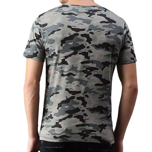 Conception personnalisée de haute qualité taux raisonnable partout conception de camouflage imprimé hommes t-shirt élégant - Product Image 4