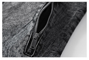 Veste en jean pour homme Flyingkick Enterprises – Vente en gros, logo personnalisé, denim tendance, délavé, coupe ample, manches longues, style urbain - Product Image 5