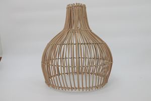 Ensemble d'abat-jour pendentif rond antique abat-jour en rotin en métal de luxe pour la décoration intérieure salon café-fait à la main au Vietnam - Product Image 2